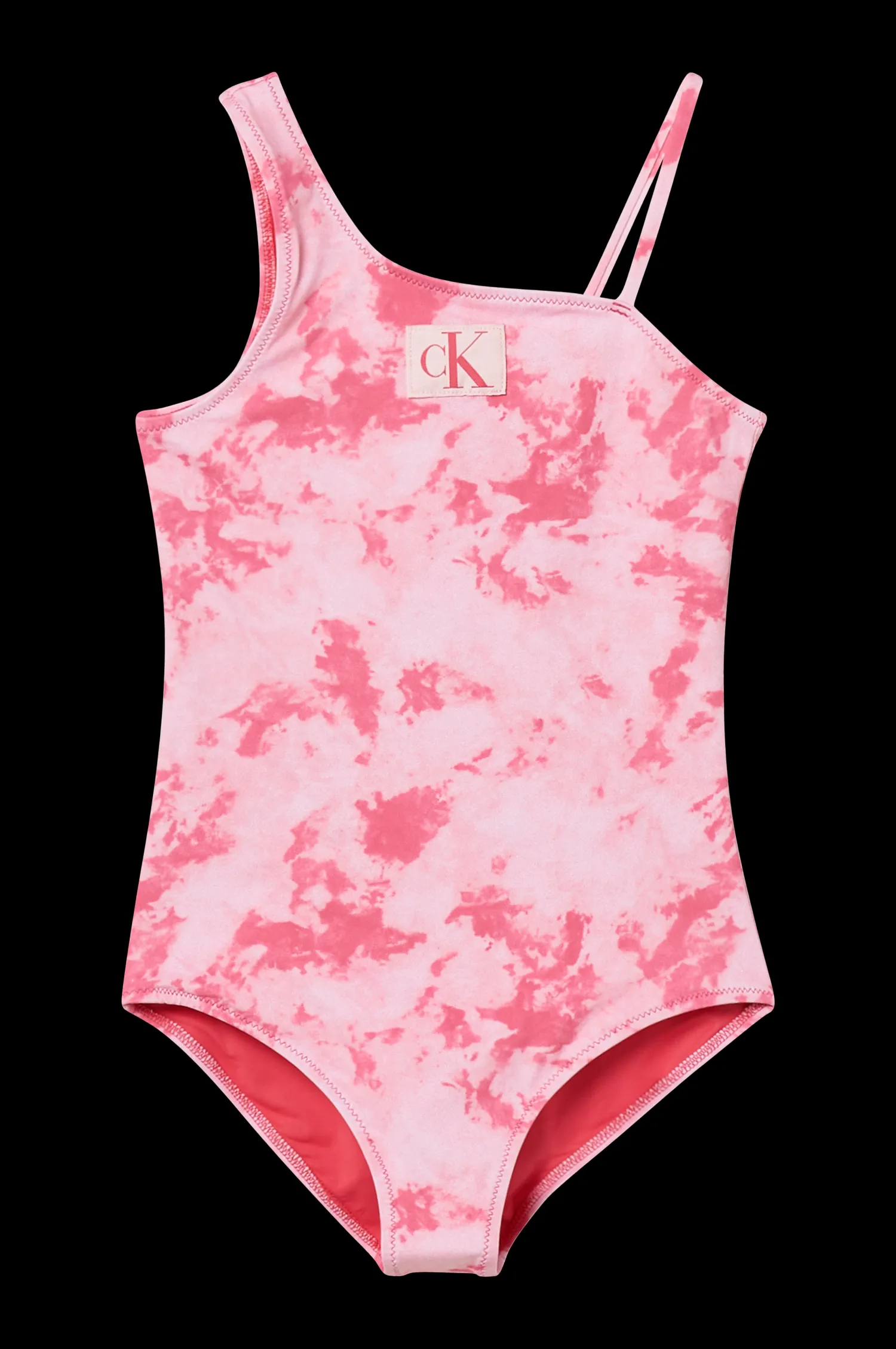 Calvin Klein Baddrakt One Shoulder Swimsuit Print Fashion