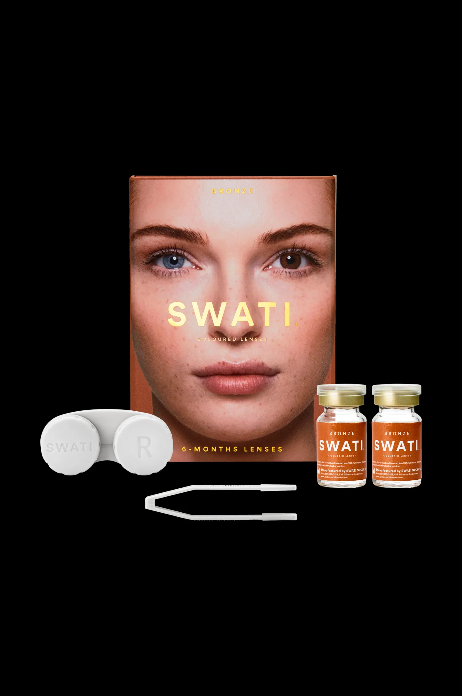 SWATI Cosmetics Bronze 6-Manaders Kosmetiska Linser