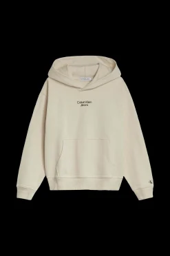 Calvin Klein Hoodie Stacked Logo Relaxed Hoodie Discount