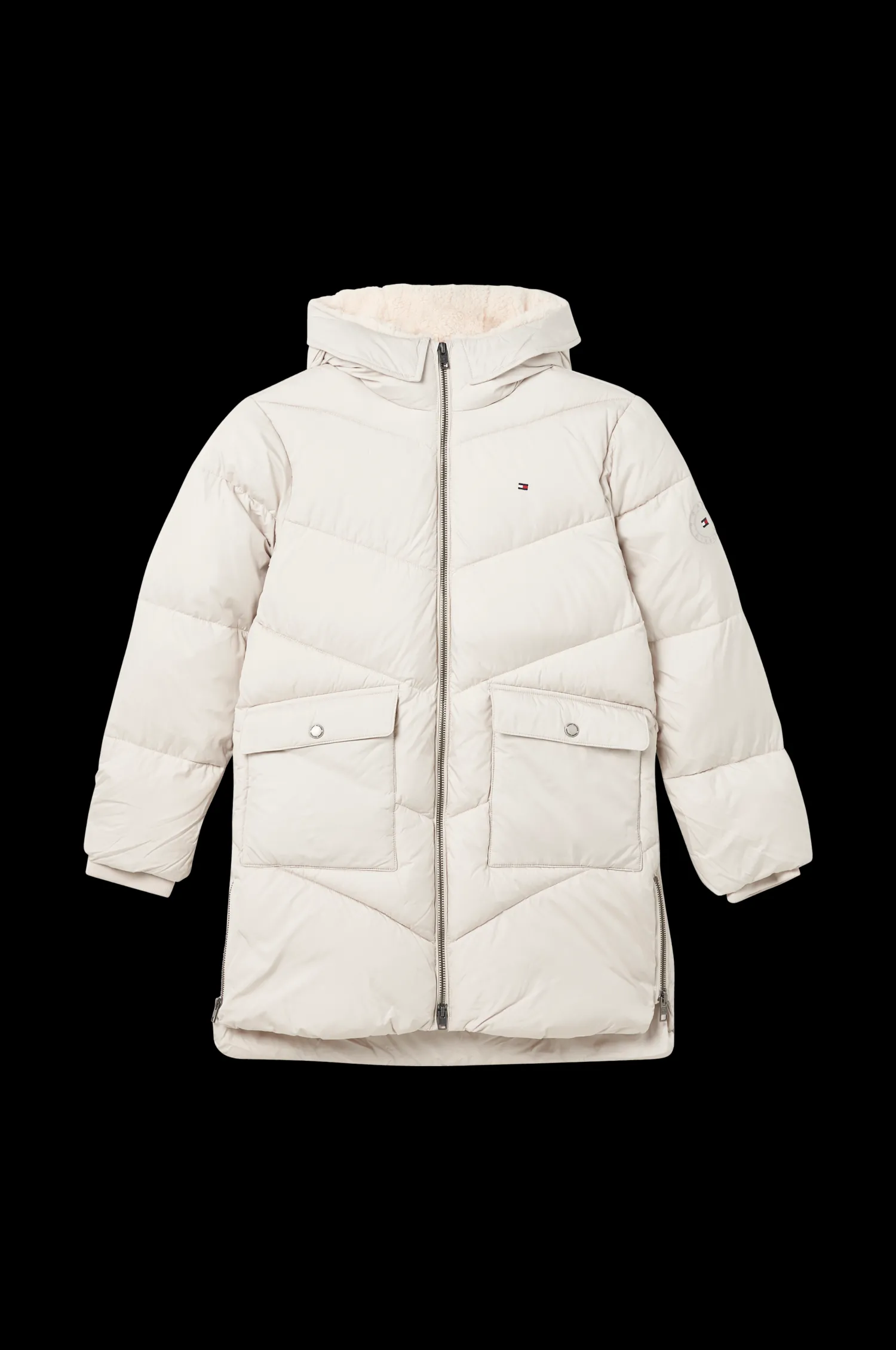 Tommy Hilfiger Jacka Chevron Teddy Lined Puffer Long Shop