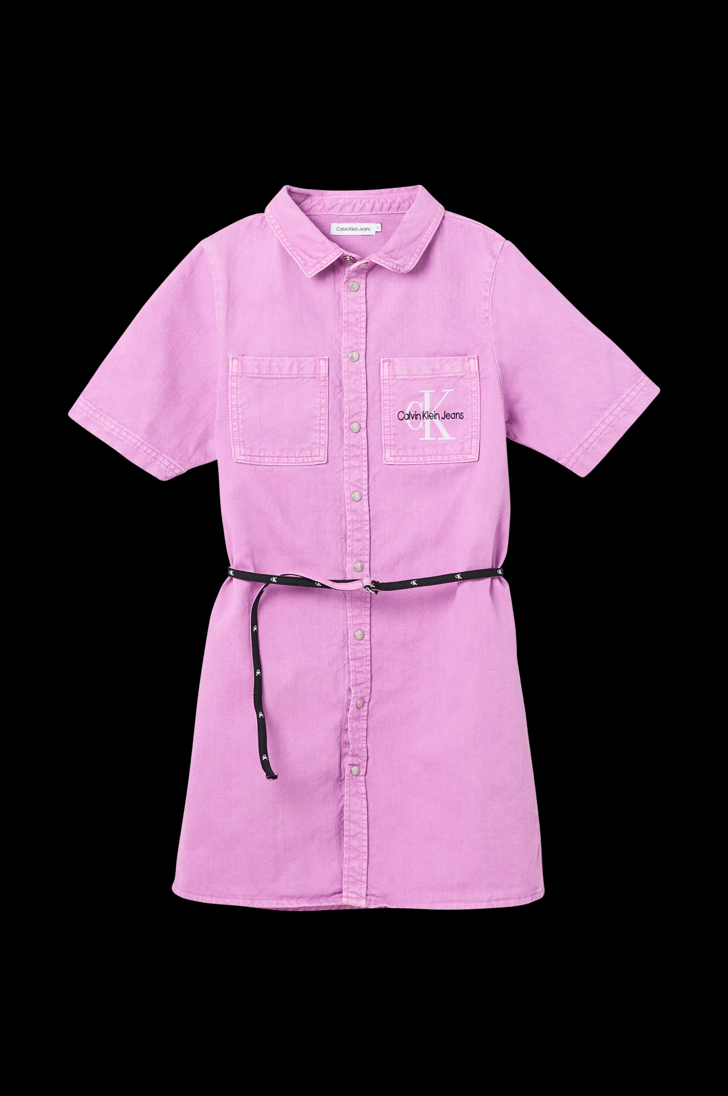Calvin Klein Jeansklanning Denim Ss Shirt Dress New