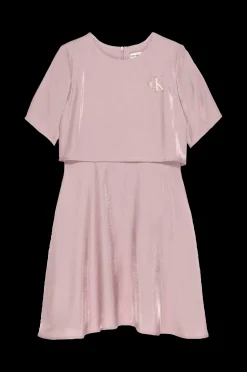 Calvin Klein Klanning Metallic Shine Ss Dressess Clearance