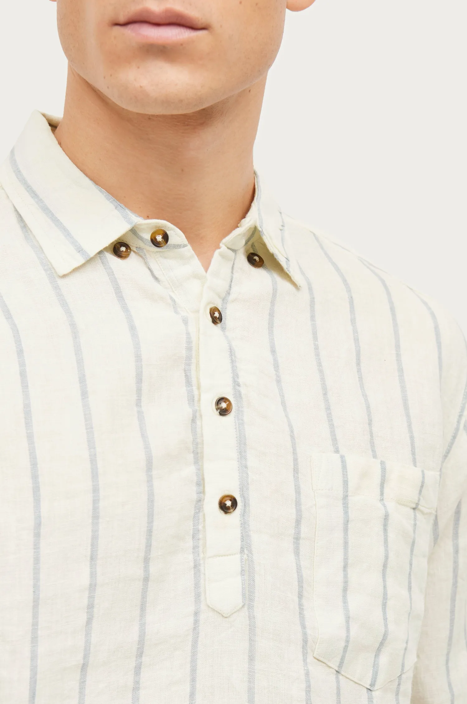 Studio Total Linen Popover Shirt Online