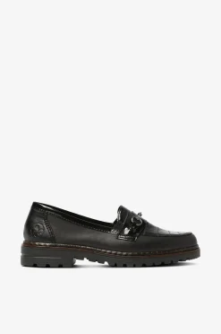 Dam Rieker Loafers Med Grov Sula