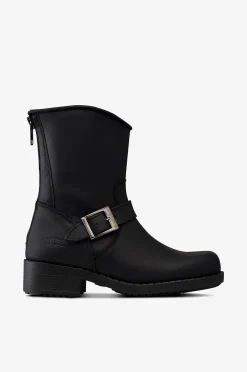 Dam Johnny Bulls Mid Hi Biker Boots Av Skinn