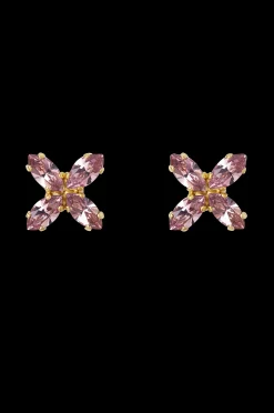 Dam Caroline Svedbom Orhangen Crystal Star Earrings Gold