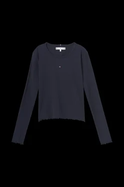 Tommy Hilfiger Topp Essential Rib Top L/S Flash Sale