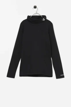 Calvin Klein Topp Monogram Ls Roll Neck Top Clearance