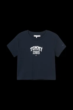 Tommy Hilfiger Topp Tommy Varsity Rib Top S/S Hot