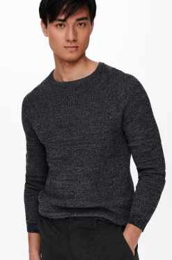 ONLY & SONS Troja Onsdennis 12 Struc Raglan Crew Neck Flash Sale