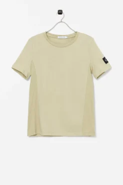 Calvin Klein T-Shirt Badge Rib Fitted Top Discount
