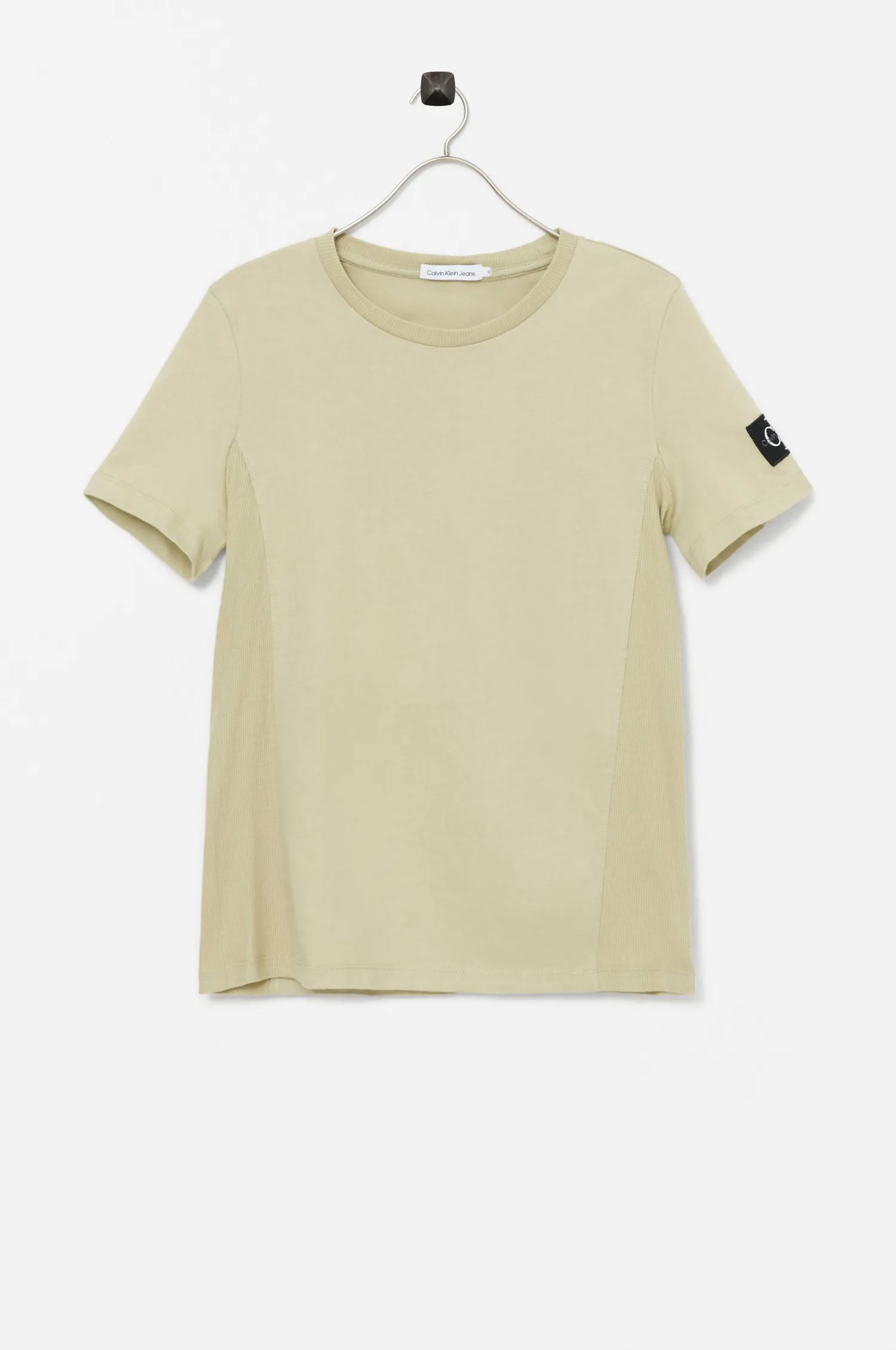 Calvin Klein T-Shirt Badge Rib Fitted Top Discount