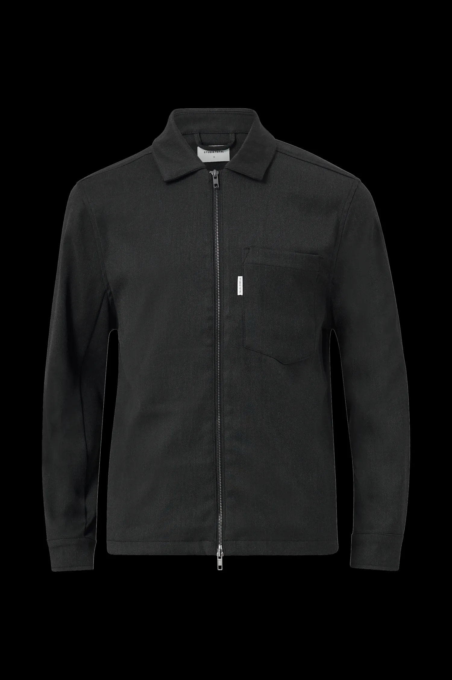 Studio Total Zip Twill Overshirt Best Sale